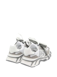 DOLCE & GABBANA Dolce & Gabbana Men Nylon And Calfskin Sneakers With Dg Patch:
