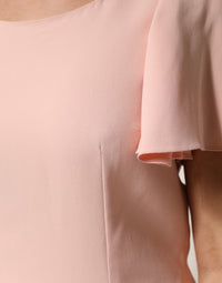 Dolce & Gabbana Pink Short Sleeves Round Neck Blouse Women's Top