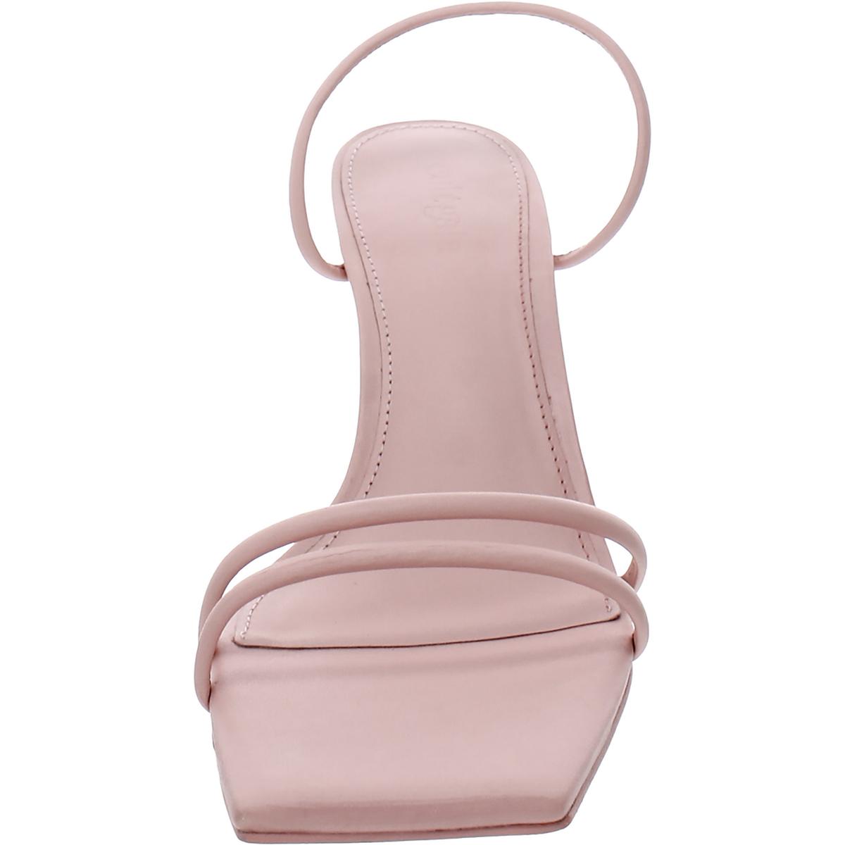 Lydia Womens Leather Slip-On Heels