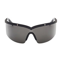 MCM Sunglasses Shield Semi Rim, Matte Black Frame and Smoke Lens MW001602A