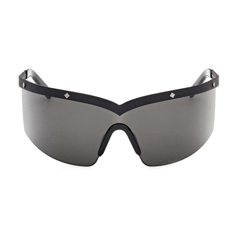 MCM Sunglasses Shield Semi Rim, Matte Black Frame and Smoke Lens MW001602A
