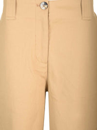 Ganni Women Cotton Canvas Cargo Trousers