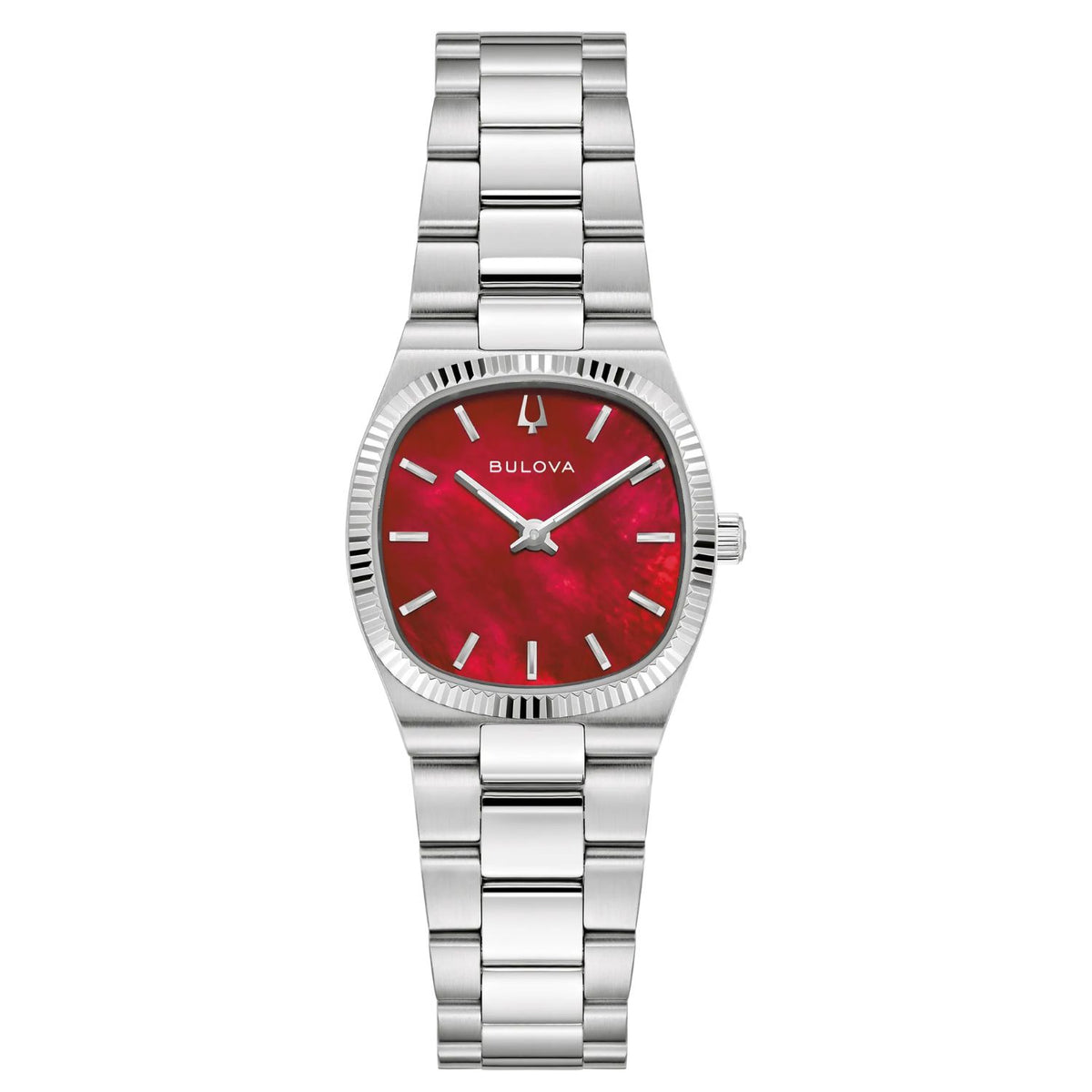 Bulova Women's Super Seville Red Dial Watch - 96L354