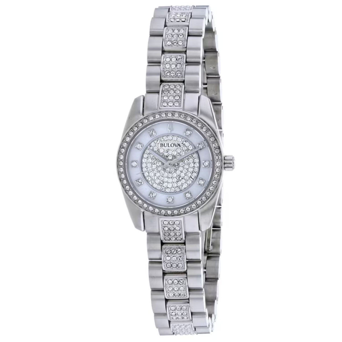 Bulova Women's Crystal White Dial Watch - 96X165