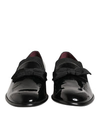 Dolce & Gabbana Black Leather Slip On Dress Men Loafers Men's Shoes
