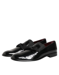 Dolce & Gabbana Black Leather Slip On Dress Men Loafers Men's Shoes