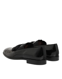 Dolce & Gabbana Black Leather Slip On Dress Men Loafers Men's Shoes
