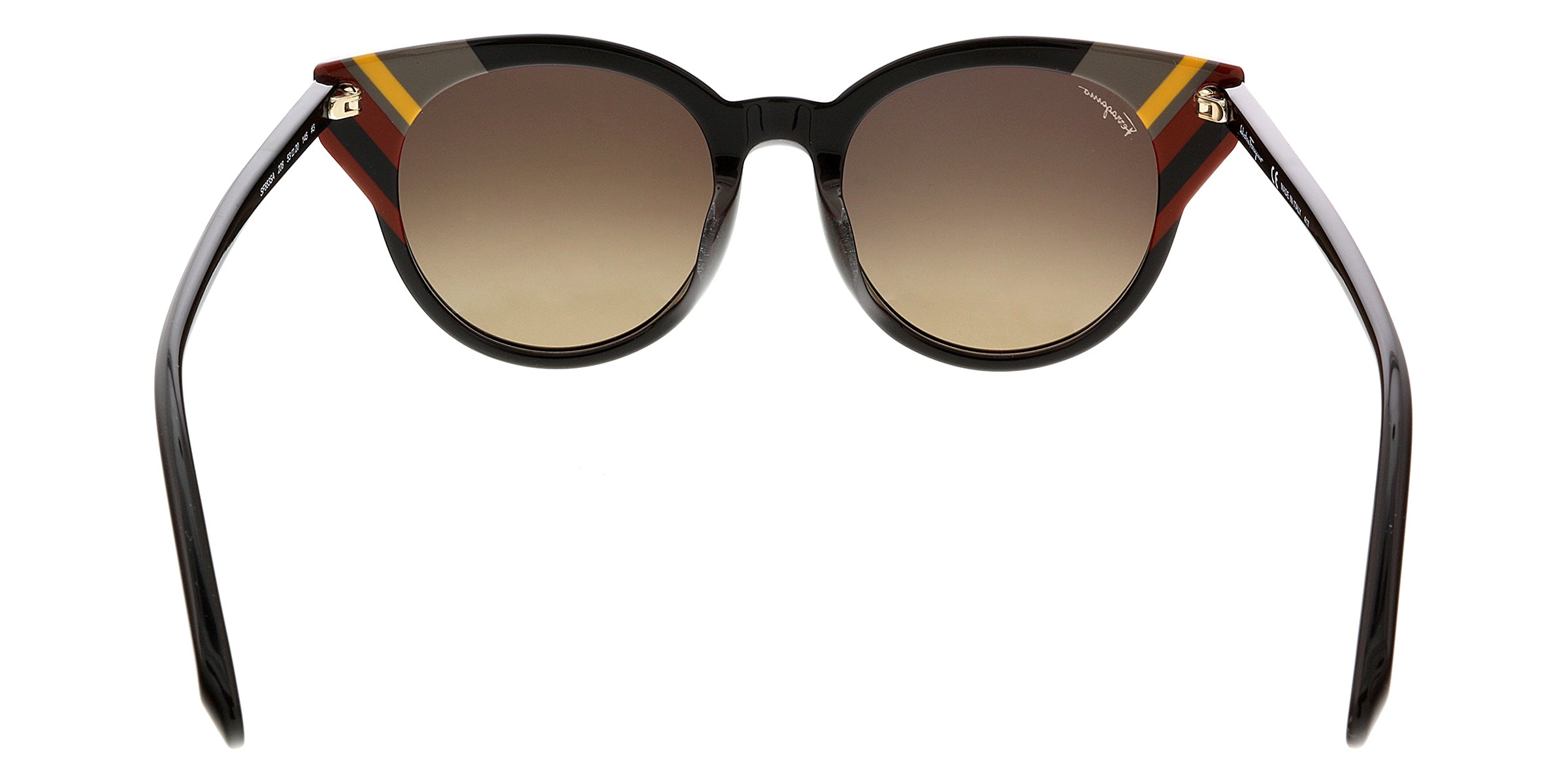 Salvatore Ferragamo Dark Brown Round SF883SA 208 Sunglasses