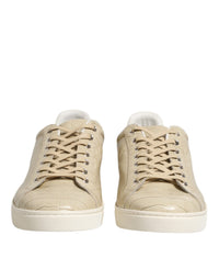 Dolce & Gabbana Beige London Low Top Leather Sneakers Men's Shoes