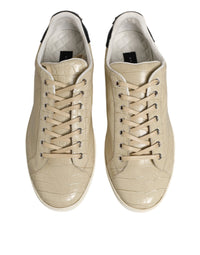 Dolce & Gabbana Beige London Low Top Leather Sneakers Men's Shoes