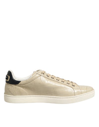 Dolce & Gabbana Beige London Low Top Leather Sneakers Men's Shoes