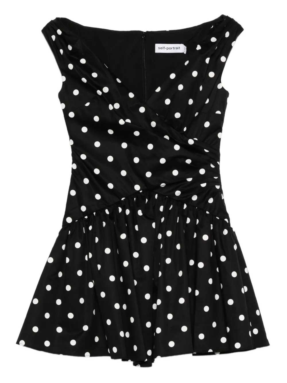 SELF-PORTRAIT Self-Portrait Women Polka-Dot V-Neck Mini Dress