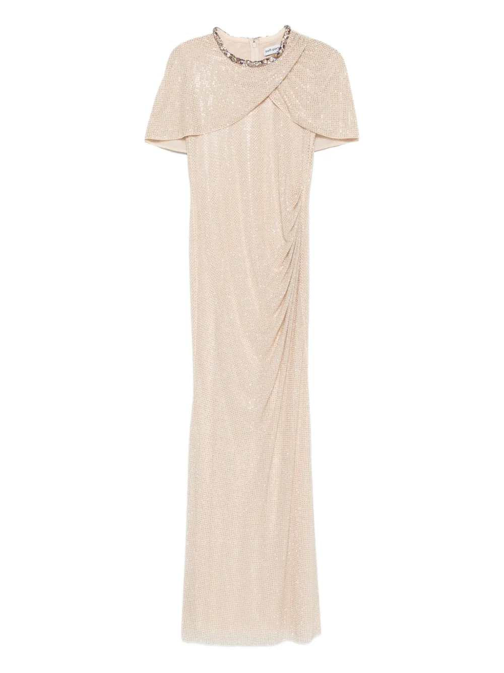 Self-Portrait Women Draped Maxi Dress With Embellishment