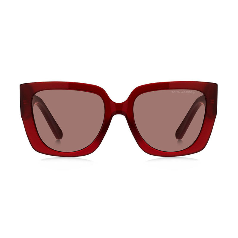 Marc Jacobs Sunglasses Square Full Rim, Red Frame and Burgundy Lens MARC687/S0C9A4S