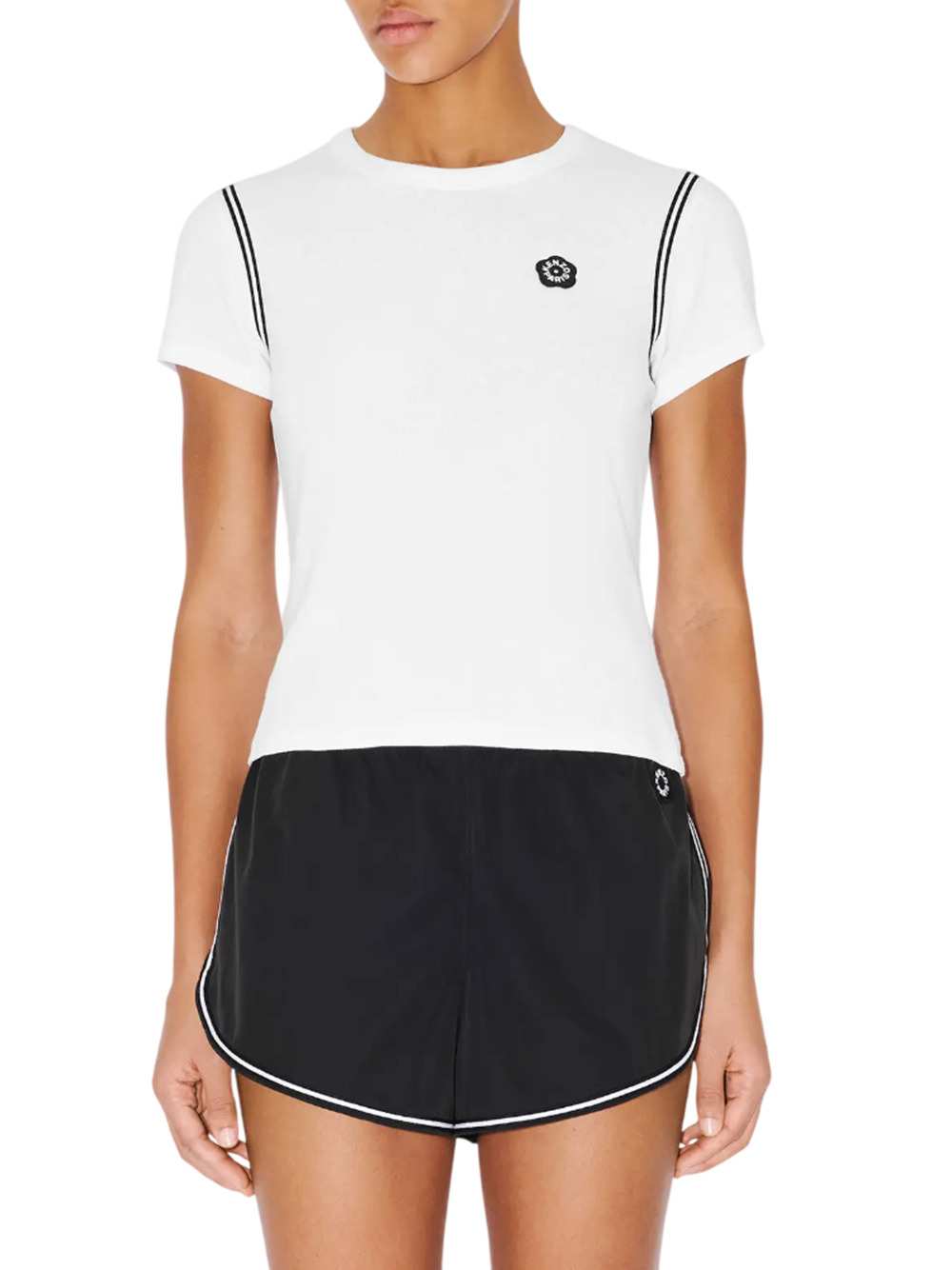 KENZO Kenzo Women Embroidered Cotton T-Shirt "Boke Flower 2.0"