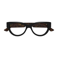 Gucci Eyeglasses Square Full Rim, Black/Nude Frame and Clear Demo Lenses Lens GG1665O008