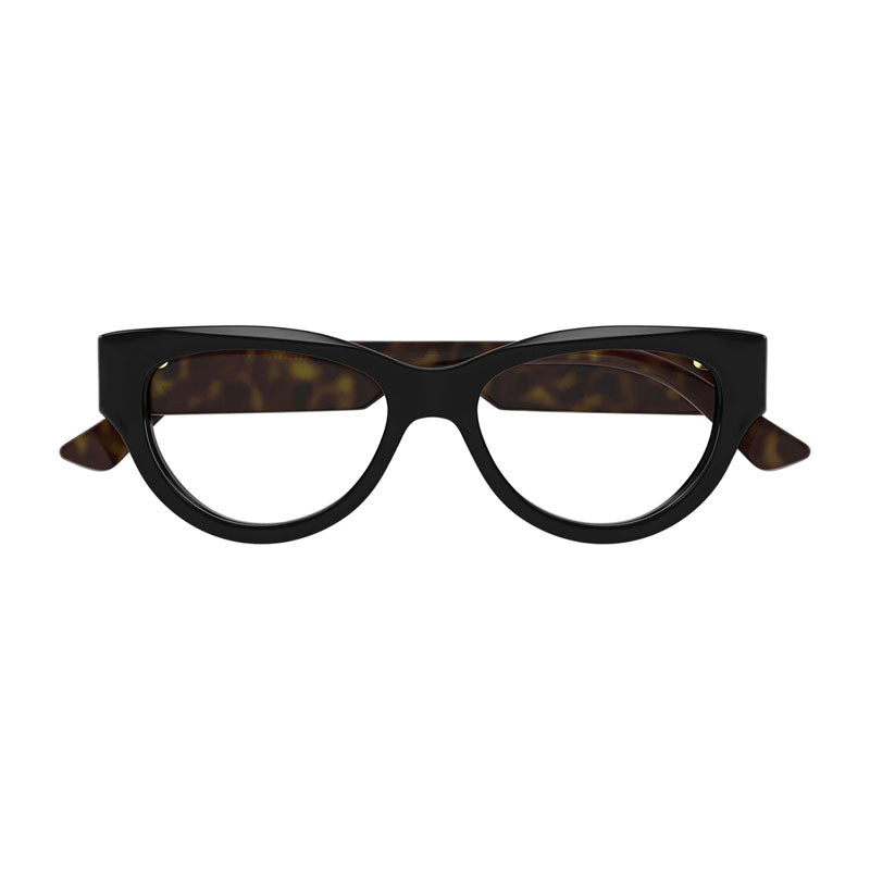Gucci Eyeglasses Square Full Rim, Black/Nude Frame and Clear Demo Lenses Lens GG1665O008
