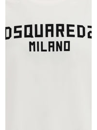 Dsquared2 Men T-Shirt With “Dsquared2 Milano” Logo Printed