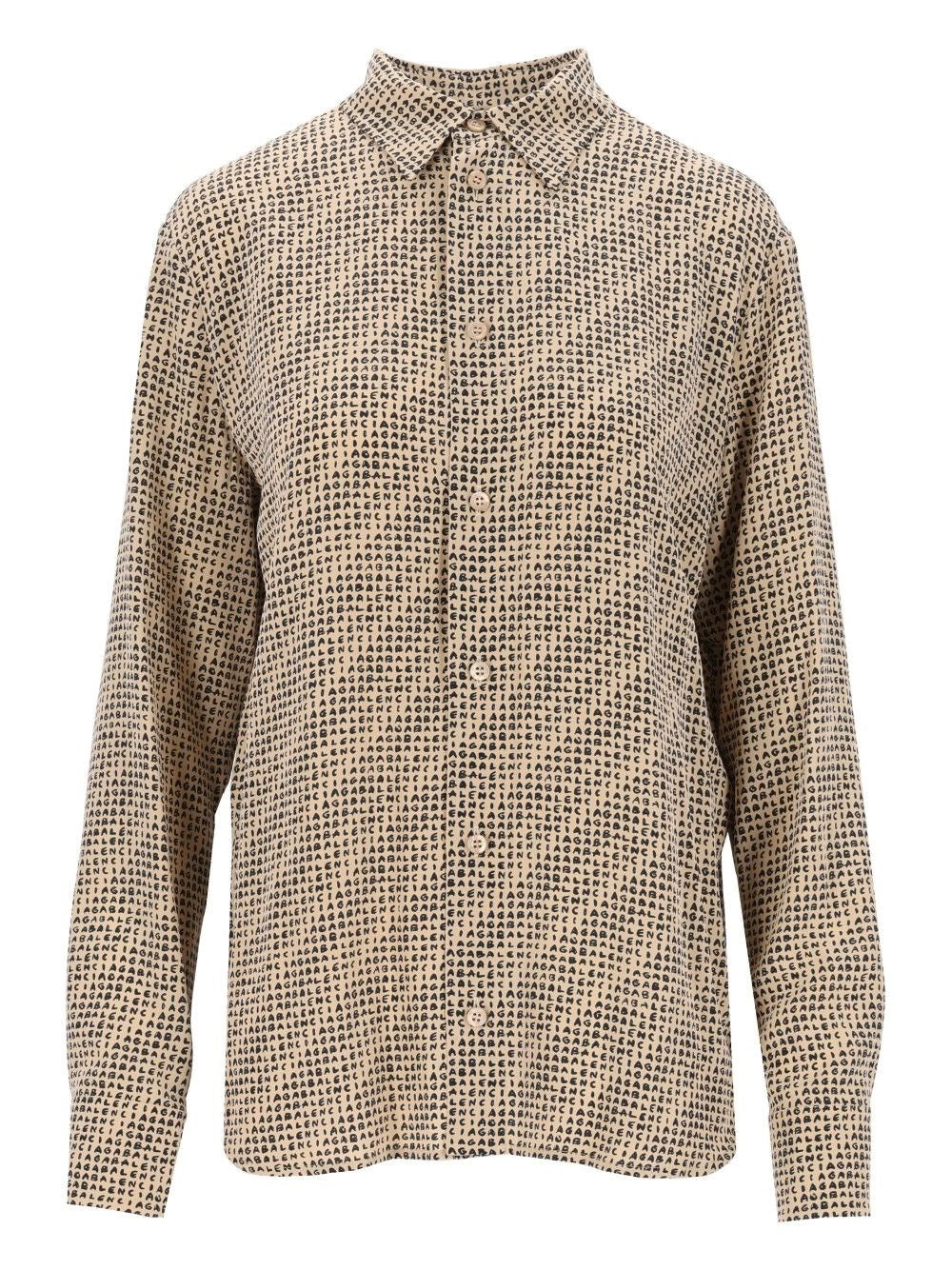 Balenciaga Women Monogram Shirt In Silk Crêpe