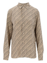 Balenciaga Women Monogram Shirt In Silk Crêpe