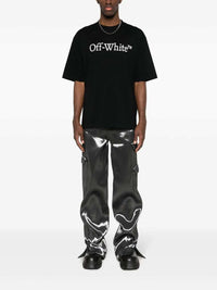 OFF WHITE Off White Men Big Bookish Skate Cotton T-Shirt
