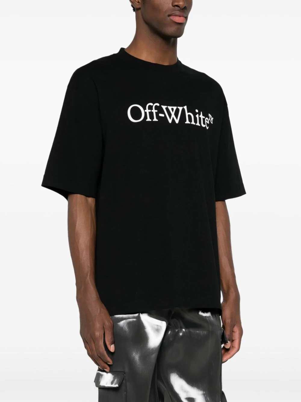 OFF WHITE Off White Men Big Bookish Skate Cotton T-Shirt