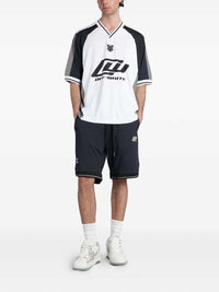 Off White Men V-Neck T-Shirt With Logo Print