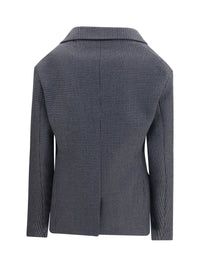 Balenciaga Women Double-Breasted Wool Blazer
