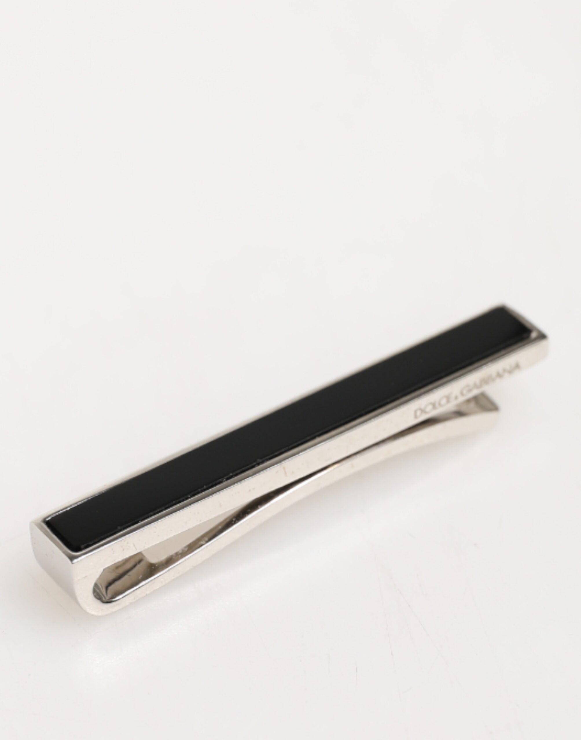 Dolce & Gabbana Dolce & Gabbana Silver Tone Brass Logo Branded Men Accessory Tie Clip Men's Bar