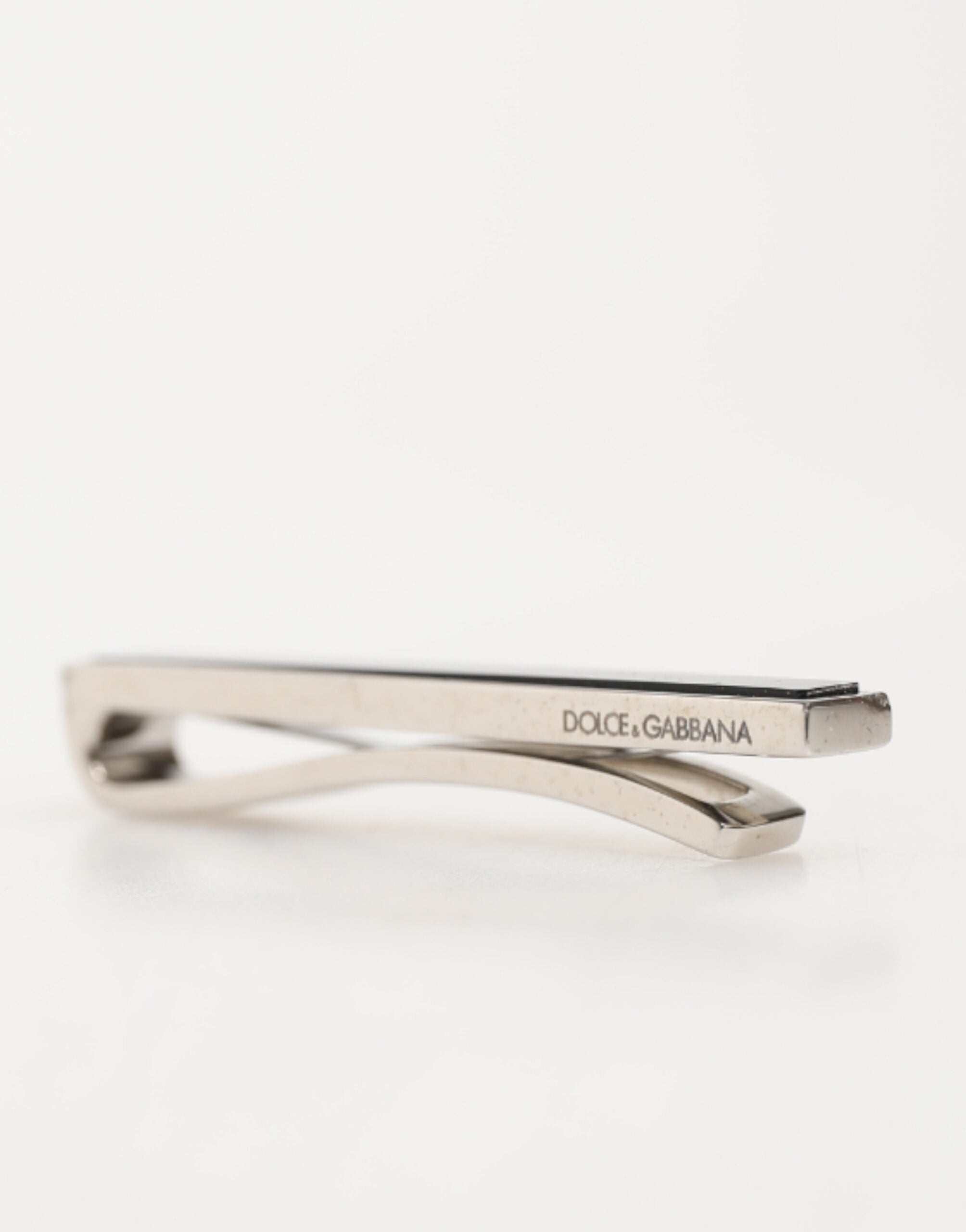 Dolce & Gabbana Dolce & Gabbana Silver Tone Brass Logo Branded Men Accessory Tie Clip Men's Bar