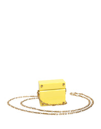 Dolce & Gabbana Dolce & Gabbana Yellow DG Logo Plaque Cover Gold Chain Airpods Women's Case