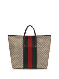 Gucci Women Gg Travel Bag With Web Stripe