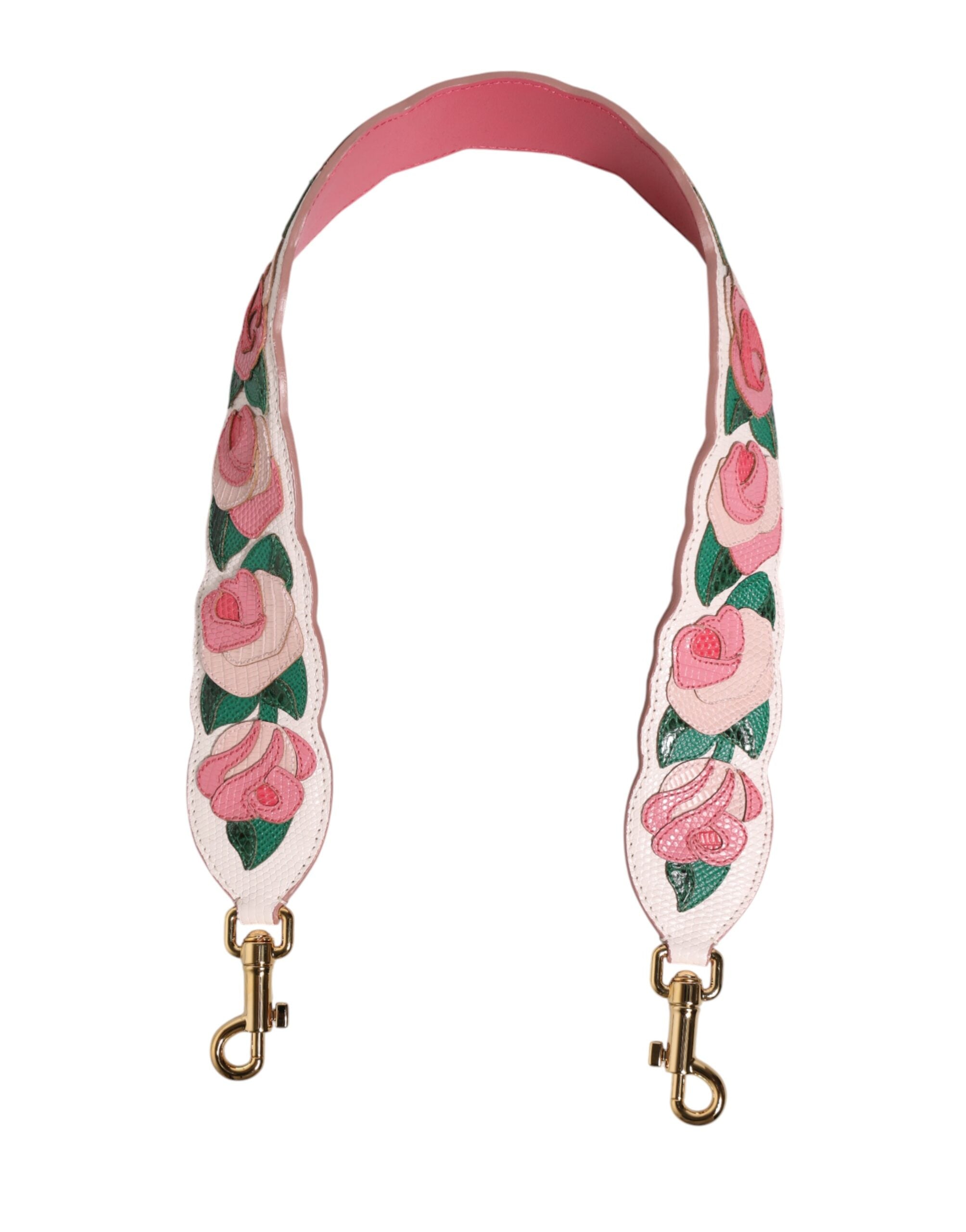 Dolce & Gabbana Dolce & Gabbana Strap White Floral Calf Leather Bag Accessory Women's Shoulder