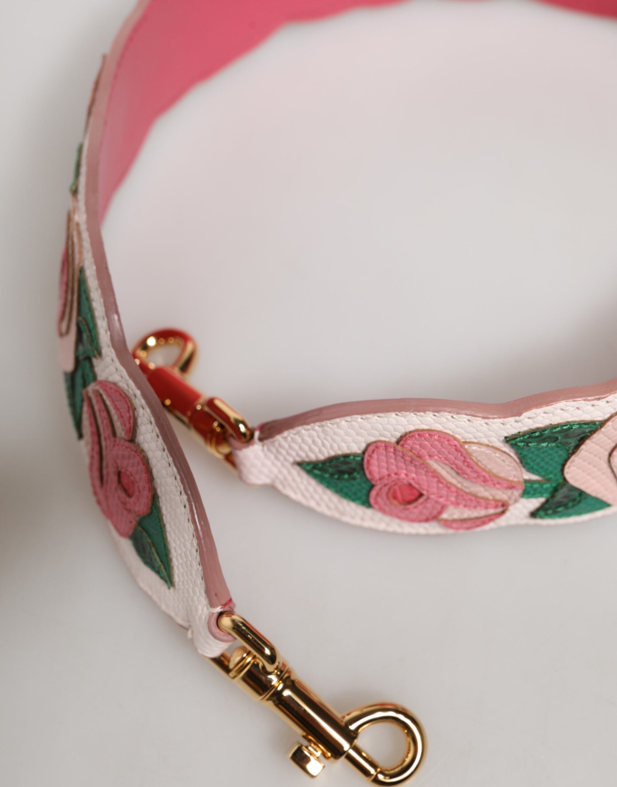 Dolce & Gabbana Dolce & Gabbana Strap White Floral Calf Leather Bag Accessory Women's Shoulder