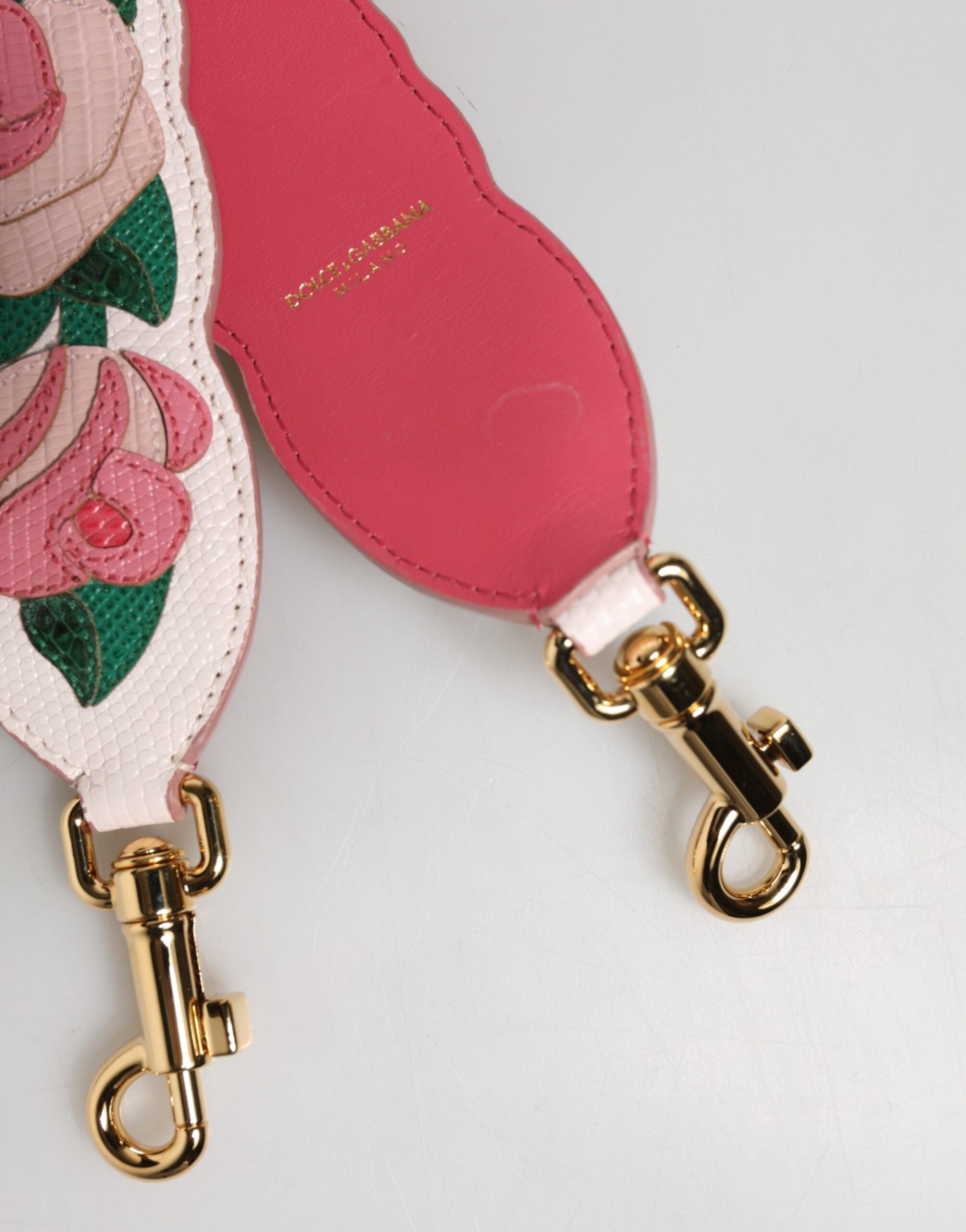 Dolce & Gabbana Dolce & Gabbana Strap White Floral Calf Leather Bag Accessory Women's Shoulder