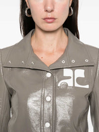 COURREGES Courreges Women Re-Edition Cropped Vinyl Jacket