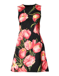 Dolce & Gabbana Black Floral Print Viscose A-line Mini Women's Dress Bluefly Dolce & Gabbana Black Floral Print Viscose A-line Mini Women's Dress Bluefly