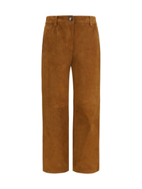 MAGDA BUTRYM Magda Butrym Women Straight-Leg Corduroy-Effect Leather Pants