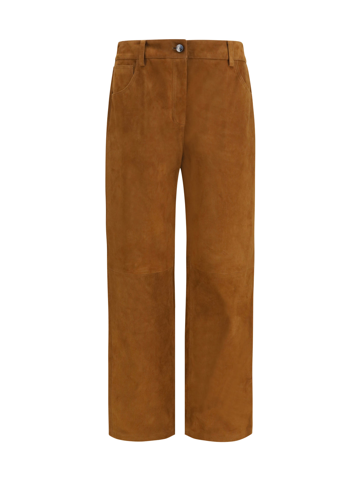 MAGDA BUTRYM Magda Butrym Women Straight-Leg Corduroy-Effect Leather Pants