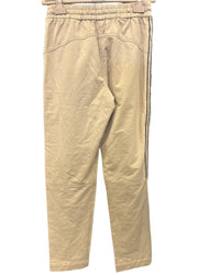 Brunello Cucinelli Cotton Three-Stripe Drawstring Jogger Pants Beige