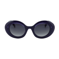 Marc Jacobs Sunglasses Oval Full Rim, Violet Liliak Frame and Dark Grey Gradient Lens MARC799/S0RY89O