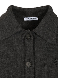 The Attico Women Cardigan With Embroidered Logo