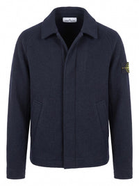 Stone Island Men Felted Rws Wool Cardigan