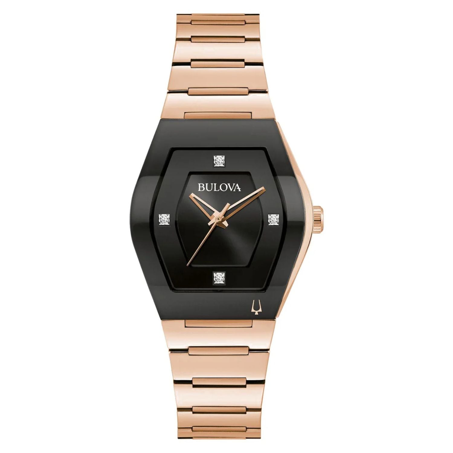 Bulova Bulova Women's Gemini Rose Black Dial Watch - 97P158