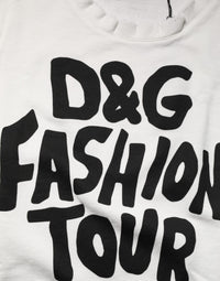 Dolce & Gabbana White Graphic CrewNeck Sleeveless Tank Women's T-shirt