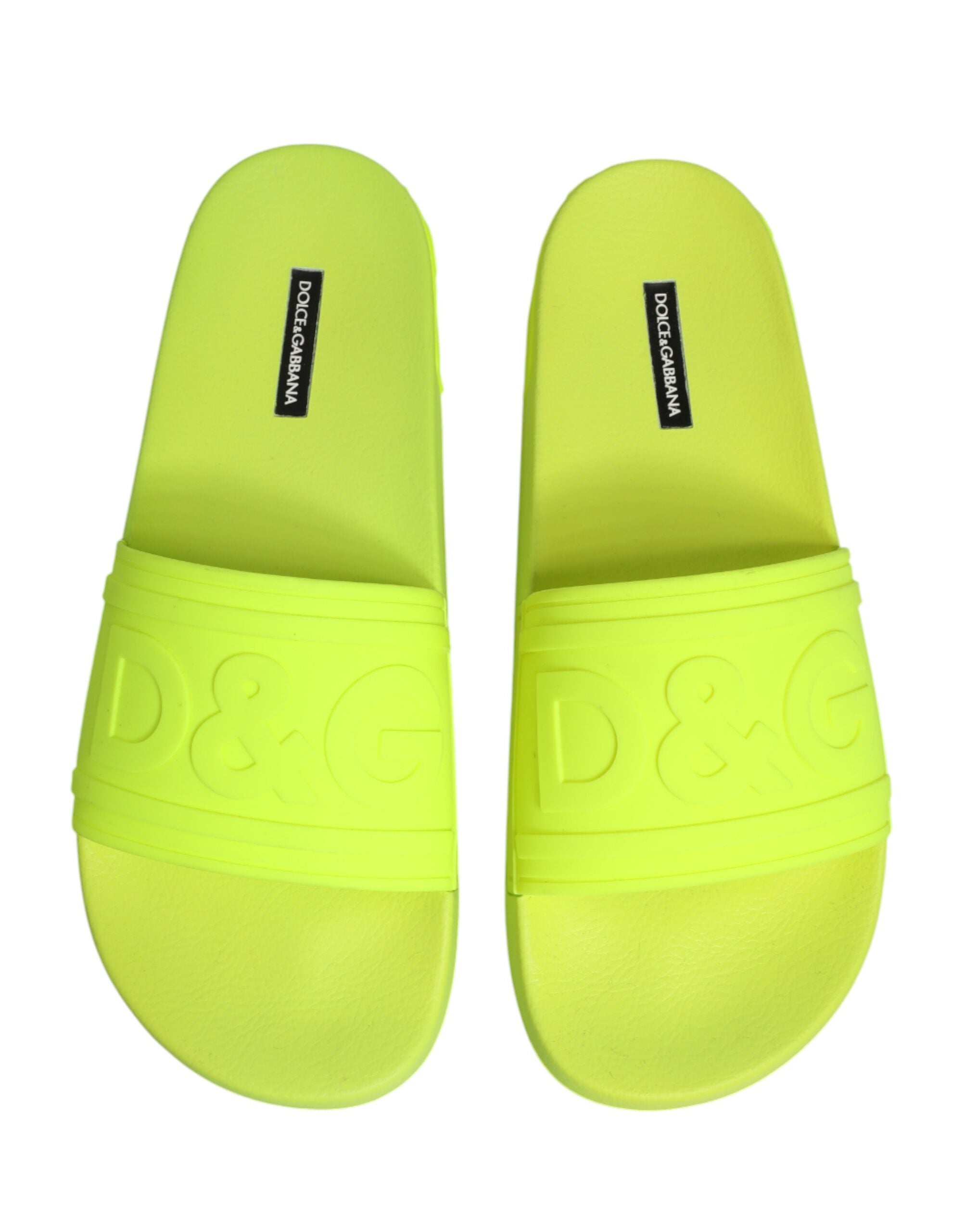 Dolce & Gabbana Dolce & Gabbana Green Rubber Slides Sandals Beachwear Men's Shoes