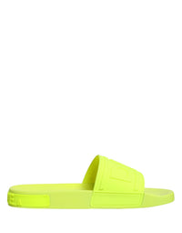 Dolce & Gabbana Dolce & Gabbana Green Rubber Slides Sandals Beachwear Men's Shoes