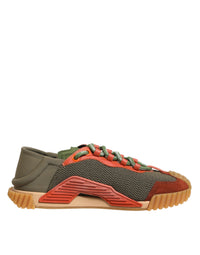 Dolce & Gabbana Multicolor Lace Up Low Top NS1 Sneakers Men's Shoes