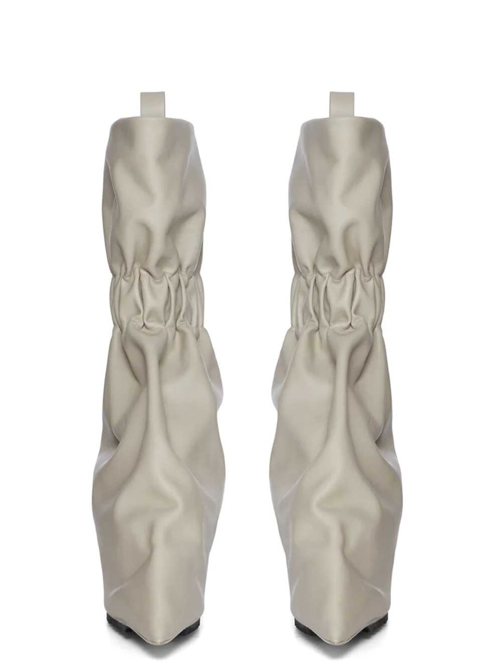RICK OWENS Rick Owens Women Ss26 Rick Owens Cuffed Boots With Pearl/Transparent Grained Calfskin Case
