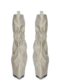 RICK OWENS Rick Owens Women Ss26 Rick Owens Cuffed Boots With Pearl/Transparent Grained Calfskin Case